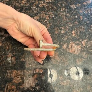 Diamond nail bracelet